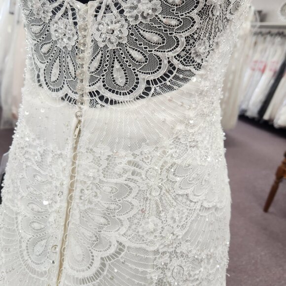Bly Size 14 Ivory Private Label Lace Bridal Gown/Wedding Dress - Picture 10 of 10